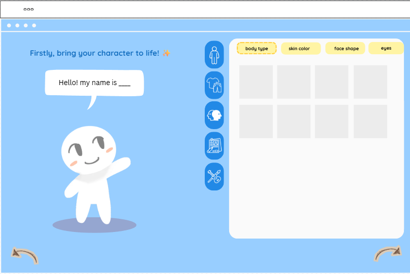 User Character Customization